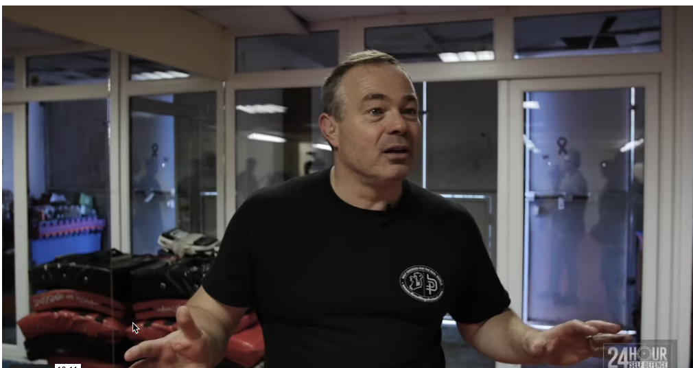 Patrick Cumiskey teaching self defence in his Dublin training centre